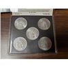 Image 2 : Calgary Stampede Souvenir Dollar 1986 5-Pak all 5 mint marks,1-souvenir book of coins