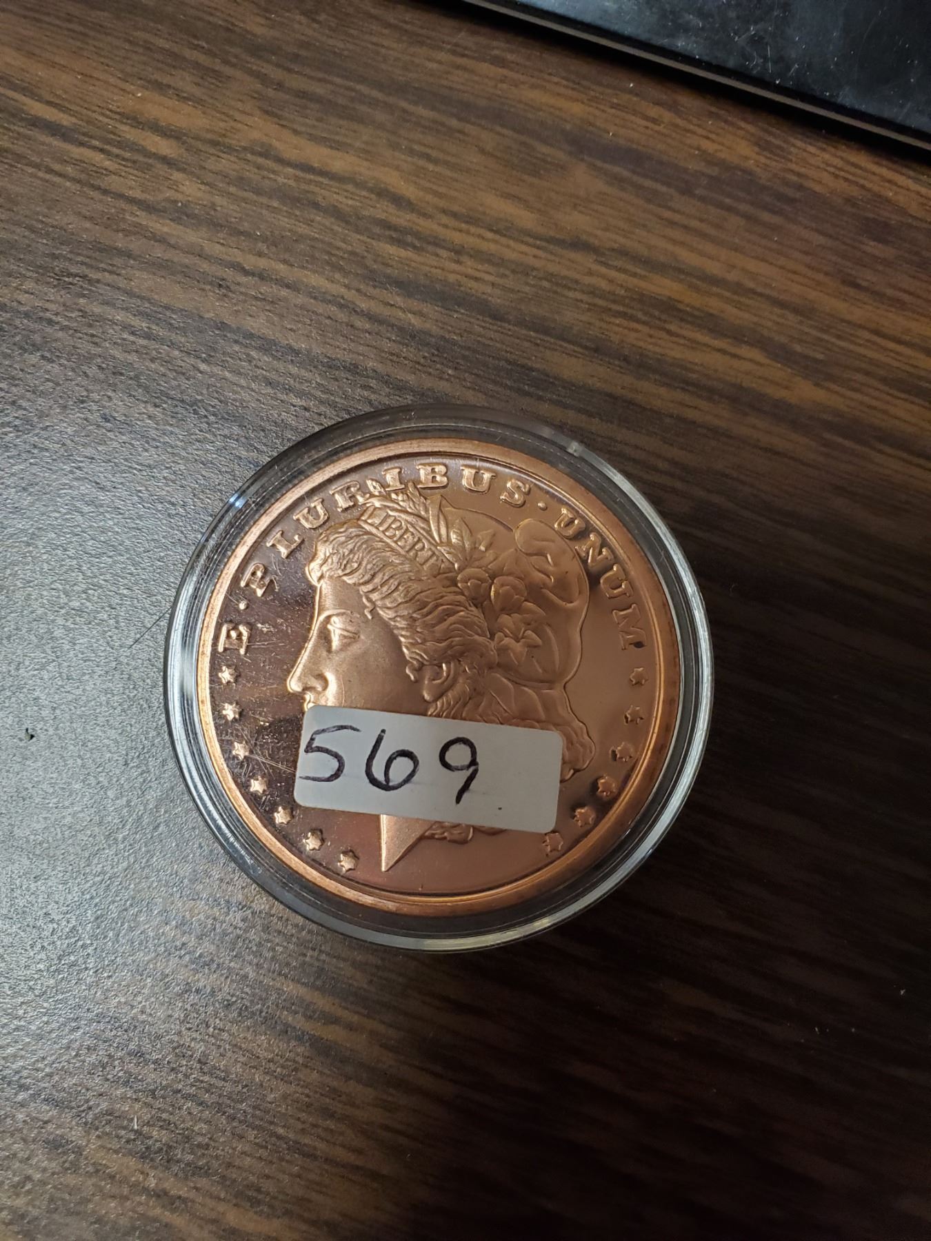 1 ounce .999 fine copper Dollar coin,1 oz copper