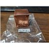 Image 1 : 5 oz copper cube .999 Fine Copper,1-Copper Cube with Periodic table info for Copper imprinted on the