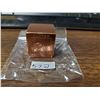 Image 1 : 5 oz copper cube .999 Fine Copper,1-Copper Cube with Periodic table info for Copper imprinted on the