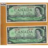 Image 1 : 1967 BANK of CANADA BANKNOTES - Date Type & Serial Number Type -  Uncirculated