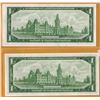 Image 2 : 1967 BANK of CANADA BANKNOTES - Date Type & Serial Number Type -  Uncirculated