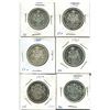 Image 1 : 6 Silver 50 Cent Pieces