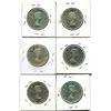 Image 2 : 6 Silver 50 Cent Pieces