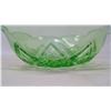 Image 5 : Green Uranium Depression glass set (Salad Bowl, Tea Cup, Saucer & Seasoning Shakers)
