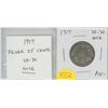 Image 1 : 1917 silver 25 cents. VF-30. nice.
