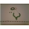 Image 1 : Green beaded necklace, bracelet & earrings