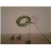 Image 2 : Green beaded necklace, bracelet & earrings