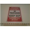 Image 1 : Tin Sign - Private Property