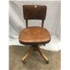 Image 1 : OAK OFFICE CHAIR (LEATHER SEAT AND BACK)