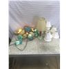 Image 1 : LOT OF TIKI LITES, ART DECO LAMP AND 15 MINI LAMP SHADES