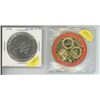 Image 1 : 1976 YELLOWKNIFE TOKEN AND 2020 ASHLEY FURNITURE 75TH ANNIVERSARY CHALLENGE COIN