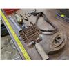 Image 2 : CURRY COMB, VICE, TAIL LIGHT, SPREADER WRENCH, SAD IRON, BRASS HAME BALL & MISC