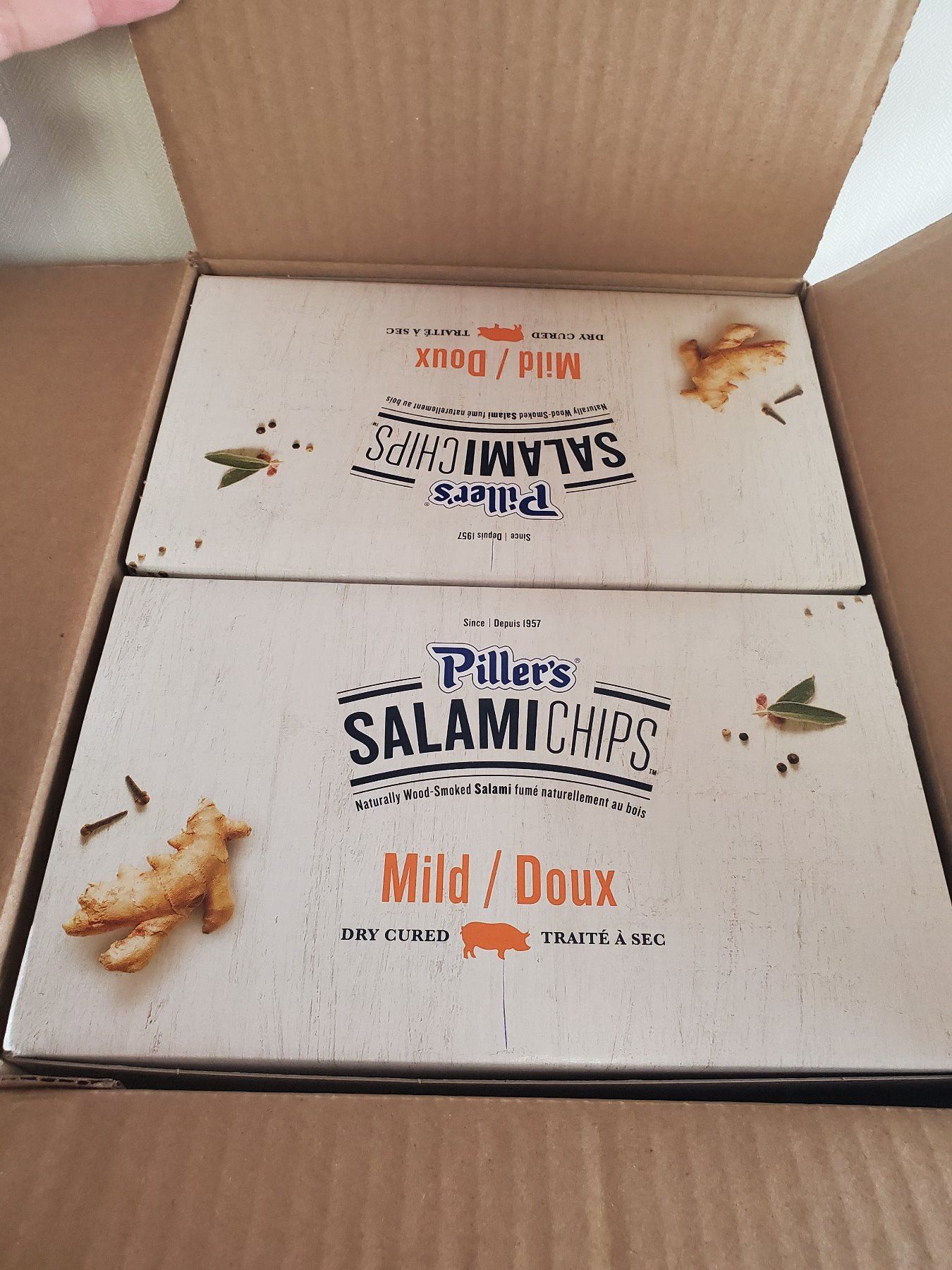 Piller's Mild Salami Chips 8 X 85 gram bags 680 grams/case