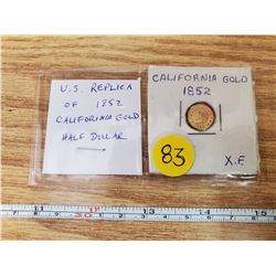 U.S. Replica of 1852 California half dollar