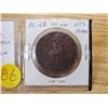 Image 2 : 1852 Province of Canada Bank of Upper Canada one penny token. PC-6B. F-12.