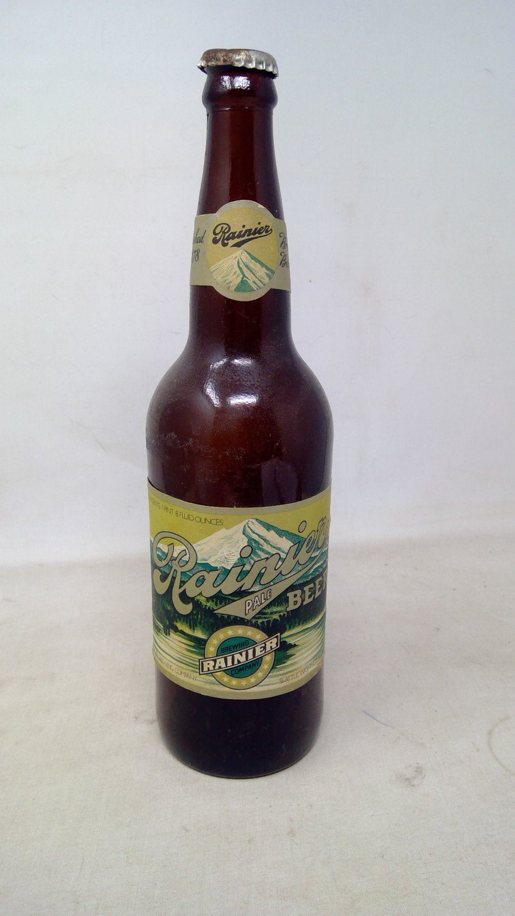 8oz RAINIER PALE BEER BOTTLE