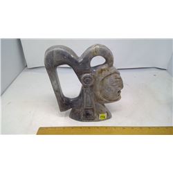 CENTRAL AMERICA/MEXICO INSPIRED CARVED STONE - MUSEUM COPY (10" X 8", 5 LBS)