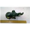 Image 2 : FIVE POUND GREEN JADE ELEPHANT SCULPTURE (trunk chipped)