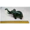 Image 3 : FIVE POUND GREEN JADE ELEPHANT SCULPTURE (trunk chipped)
