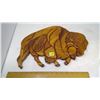 Image 1 : WOODEN BUFFALO/BISON WALL PLAQUE