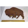 Image 2 : WOODEN BUFFALO/BISON WALL PLAQUE