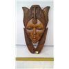 Image 1 : MAHOGANNEY WOOD MASK WITH GODDESS FACE - 17.5" X 10"