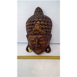 BHUDDIST SAINT FACE SOFTWOOD MASK - 16" TALL