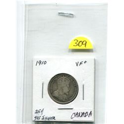 1910 EDWARD 25 CENTS