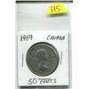 Image 1 : 1959 ELIZABETH 50 CENTS
