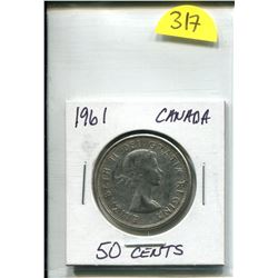 1961 ELIZABETH 50 CENTS