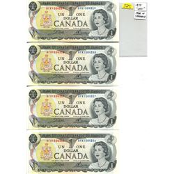 1973 DOLLAR - 4 IN SEQUENCE