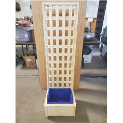 LATTICE PLANTER- 16 1/2" x 14" x 57 1/4" *HAND CRAFTED BY GORDON BRAATEN*