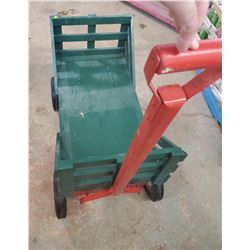 CHILDREN'S WAGON 37 3/8" x 20 3/8" x 25" H *HAND CRAFTED BY GORDON BRAATEN*