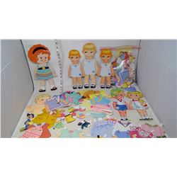 VINTAGE PAPER DOLLS + CLOTHES