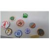Image 3 : ASSORTED LOT - BOTTLE CAPS, PINS, ETC