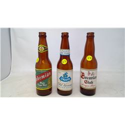 3- VINTAGE BEER BOTTLES
