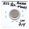 Image 2 : SCARCE 1822 1/16TH DOLLAR WEST INDIES ANCHOR MONEY