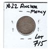 Image 2 : SCARCE 1822 1/8TH DOLLAR WEST INDIES ANCHOR MONEY
