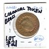 Image 2 : 1812 BRASS COLONIAL TOKEN WITH DIE CRACK THRU DATE