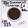 Image 2 : 1830 HALF PENNY TOKEN COMMERCIAL CHANGE