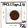 Image 2 : 1942 ONE CENT CLIP ERROR