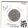 Image 1 : 1945 MISSING CHROME 6 CENT ERROR