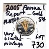 Image 1 : 2005 GOLD PLATED FIVE CENTS FROM RC MINT ANNUAL REPORT LIMITED MINTAGE