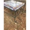 Image 3 : IRON TABLE- STAINED GLASS & CONCRETE 24" X24"