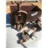 Image 2 : 3 VINTAGE TOOLS & METAL BOX - VICE, STONE, CLAMPS