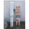 Image 1 : WATER SKIS & SNOW SKIS & POLES - CABIN DECOR