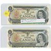 Image 1 : Pair of 1973 1Dollar Canadain bills