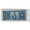 Image 2 : 1937 5 Dollar Canadain Bill.