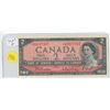 Image 1 : 1954 2 Dollar Canadain Bill